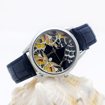 Shsby Δερμάτινο ρολόι με λουράκι για γυναίκες Πολυτελές επώνυμα γυναικείο ρολόι Κομψό γυναικείο ρολόι Γλυκό λουλούδι χαλαζία ρολόι χειρός για κορίτσια Δώρο 1