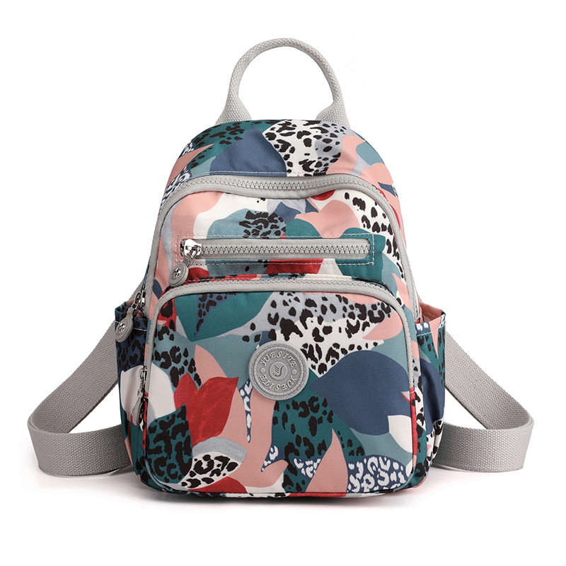 Mochilas cu imprimeu floral pentru femei Rucsac de lux din nailon de călătorie Poșetă grațioasă pentru telefon Rugzak Genți de școală mici Mini rucsacuri pentru fete