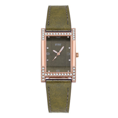 Sieviešu kleita kvarca kristāla pulkstenis pāri rokassprādzes pulksteņi ādas taisnstūris sieviešu pulkstenis ikdienas sieviešu kvadrātveida rokas pulkstenis