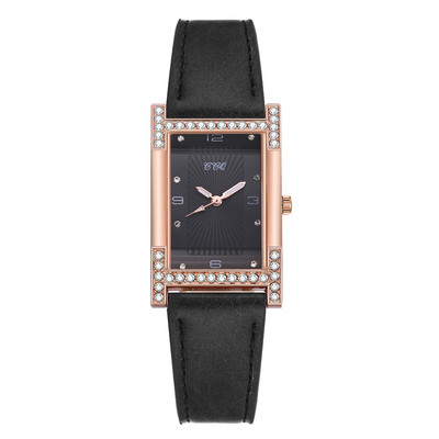 Sieviešu kleita kvarca kristāla pulkstenis pāri rokassprādzes pulksteņi ādas taisnstūris sieviešu pulkstenis ikdienas sieviešu kvadrātveida rokas pulkstenis