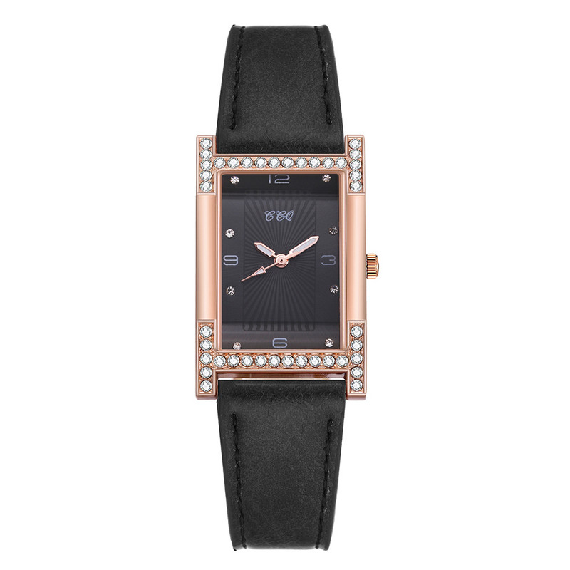 Sieviešu kleita kvarca kristāla pulkstenis pāri rokassprādzes pulksteņi ādas taisnstūris sieviešu pulkstenis ikdienas sieviešu kvadrātveida rokas pulkstenis