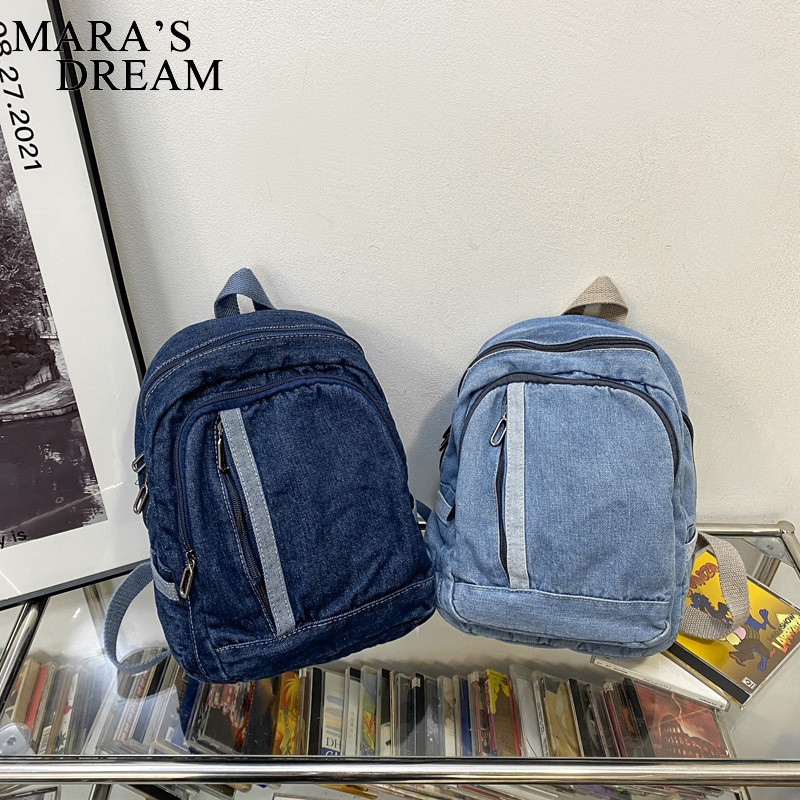 Γυναικείο σακίδιο πλάτης από καμβά τζιν όνειρο Mara's High χωρητικότητας για έφηβα κορίτσια Γυναικείο σακίδιο πλάτης Χαριτωμένο τζιν τσάντα ταξιδίου