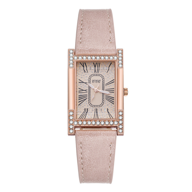 Rome Babysbreath ikdienas sieviešu kvadrātveida rokas pulkstenis ādas siksniņa sieviešu pulkstenis sieviešu kleita kvarca pulkstenis pāri rokassprādzes pulksteņi