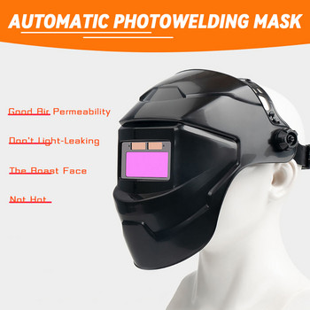 Заваръчен шлем маска на заварчика Chameleon Large View True Color Solar Power Auto Darkening Welding Large For Arc Weld Grind Cut