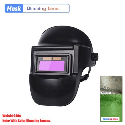 Cască de sudură Mască de sudor Cameleon Vedere mare Culoare adevărată Energie solară Întunecare automată Sudare mare pentru sudare cu arc tăiere măcinare