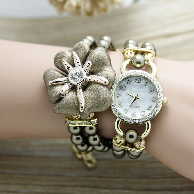 shsby jauns augstas kvalitātes Sieviešu pērļu siksniņa jūras zvaigzne ziedu rokassprādze kvarca rokas pulksteņi sieviešu kleita pulksteņi rhinestone pulksteņi