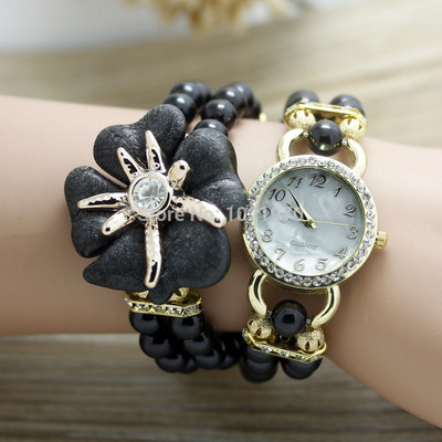 shsby jauns augstas kvalitātes Sieviešu pērļu siksniņa jūras zvaigzne ziedu rokassprādze kvarca rokas pulksteņi sieviešu kleita pulksteņi rhinestone pulksteņi