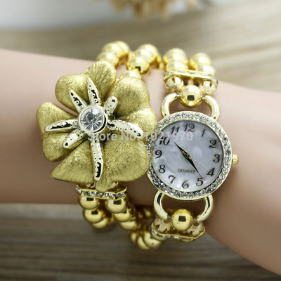 shsby jauns augstas kvalitātes Sieviešu pērļu siksniņa jūras zvaigzne ziedu rokassprādze kvarca rokas pulksteņi sieviešu kleita pulksteņi rhinestone pulksteņi