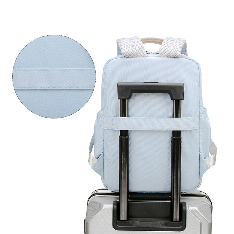 Rucsac de nailon nou, rezistent la apă, pentru laptop, 14 15 inchi, geantă de școală simplă pentru adolescente, ghiozdan de culoare solidă