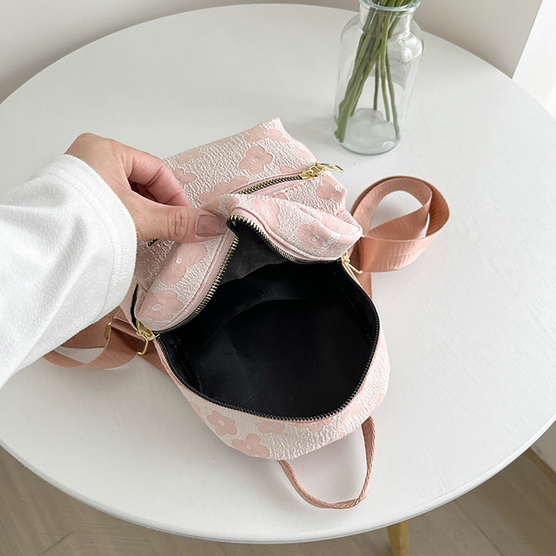 Alkalmi virágnyomtatás divatos hátizsákok egyszínű kis iskolatáskák tinédzser lányoknak vászon női válltáskák hátizsák