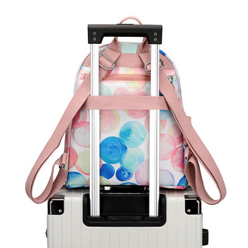 Дамска луксозна найлонова чанта за пътуване с много джобове Ученически чанти за тийнейджърки Сладки раници с щампа на балон sac a dos femme