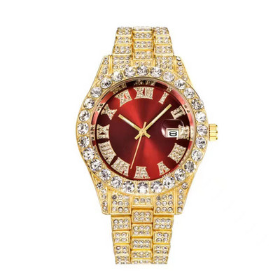 Kiváló minőségű luxus luxus divat csúcskategóriás Sky Star Teljes gyémánt acél öv Női kvarc óra Diáklány Üzleti sportóra retro