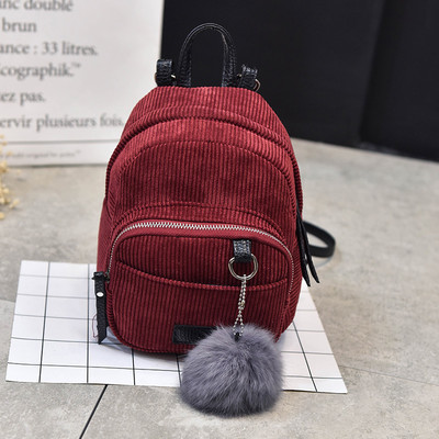 Női mini hátizsák kordbársony kis Crossbody táska tinédzser lányoknak csíkos puha szövet válltáska női gyerek telefon táska