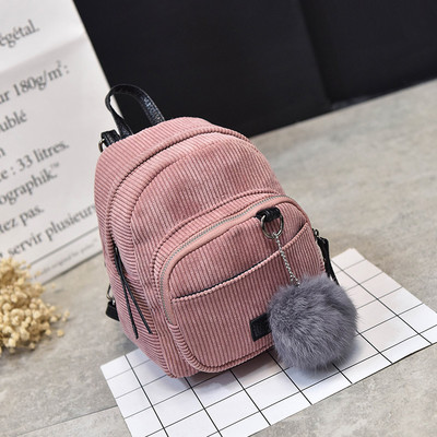 Női mini hátizsák kordbársony kis Crossbody táska tinédzser lányoknak csíkos puha szövet válltáska női gyerek telefon táska