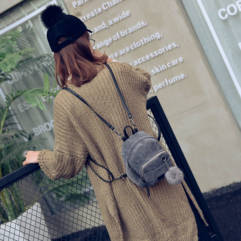 Női mini hátizsák kordbársony kis Crossbody táska tinédzser lányoknak csíkos puha szövet válltáska női gyerek telefon táska