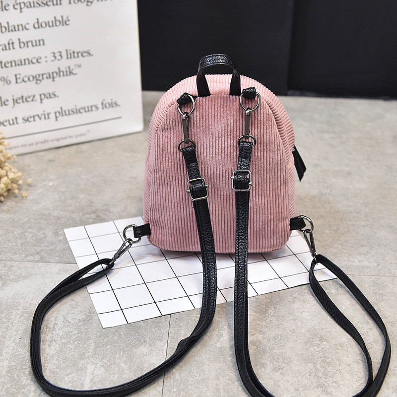 Női mini hátizsák kordbársony kis Crossbody táska tinédzser lányoknak csíkos puha szövet válltáska női gyerek telefon táska