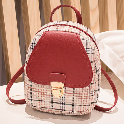 Mini hátizsák Crossbody táska tinédzser lányoknak, kockás női válltelefon pénztárca koreai stílusú, új, divatos női 2022