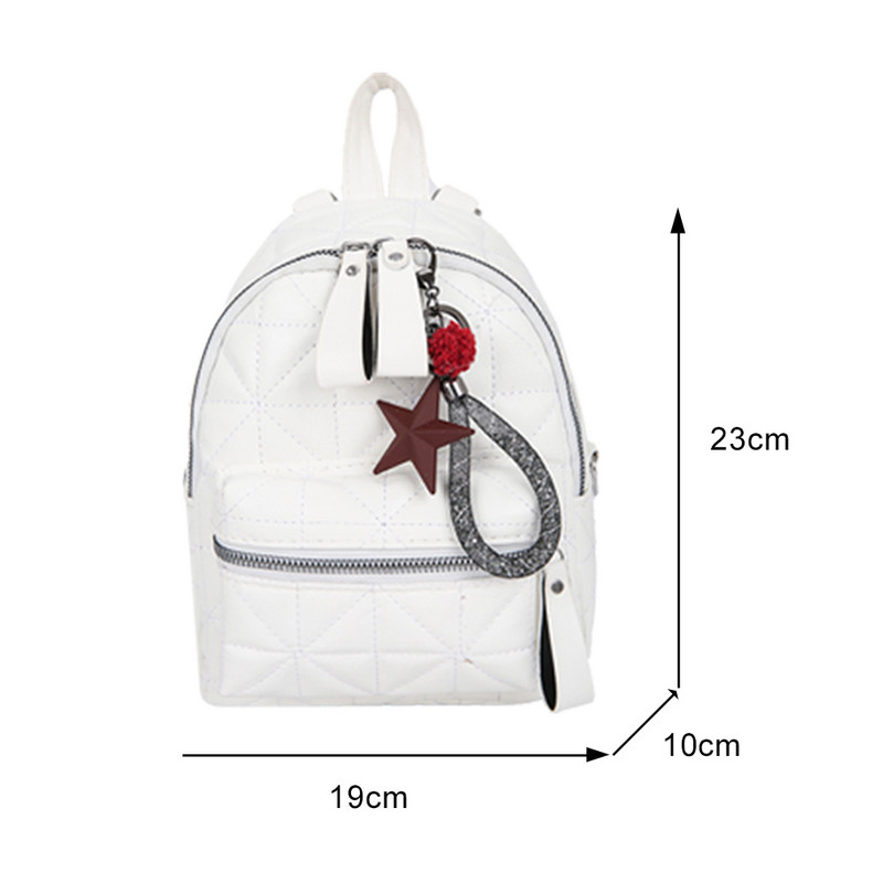 Ikdienas vienkrāsains vintage PU ādas sieviešu mugursoma Vienkāršas studentu skolas somas Sieviešu modes mazas plecu somas