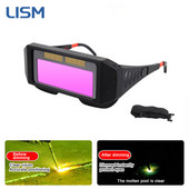 Ar saules enerģiju darbināmi automātiski aptumšojoši metināšanas brilles pret atspīdumu automātiskas gaismas maiņas aizsargbrilles loka metināšanas acu aizsardzībai