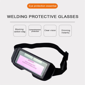 Solar Powered Auto Darkening Welding Glass Αντιθαμβωτικά γυαλιά ασφαλείας αυτόματης αλλαγής φωτός για προστασία ματιών συγκόλλησης τόξου