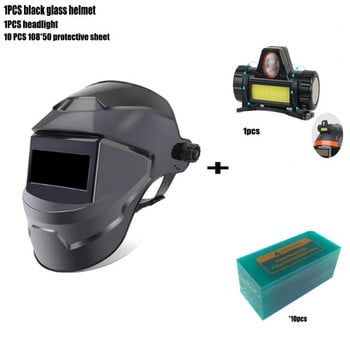 Συγκόλληση MIG MMA Auto Darkening Hood 28*20cm Adjustable Welder Lens 108 X 50 Solar Auto Dimming Welding Helmet