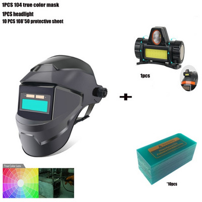 Sudura MIG MMA Capota de inchidere automata 28*20cm Lentila de sudura reglabila 108 X 50 Casca de sudura solara cu reglaj automat