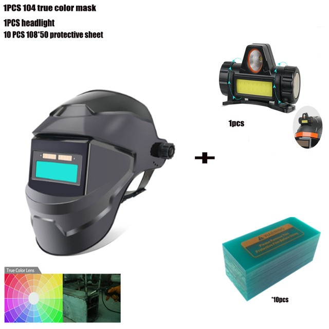 Sudura MIG MMA Capota de inchidere automata 28*20cm Lentila de sudura reglabila 108 X 50 Casca de sudura solara cu reglaj automat