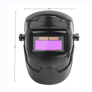 Автоматична заваръчна маска с голям изглед, истински цвят, слънчева енергия, автоматично затъмняваща заваръчна каска за електродъгово заваряване, шлифоване, нарязване, заваряване, работа