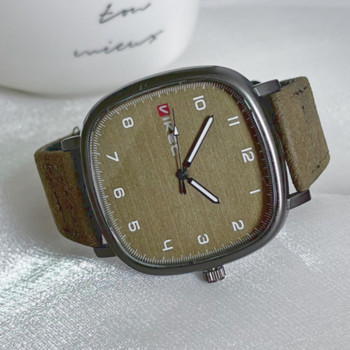 Επώνυμα ρολόι χαλαζία Νεανικό ρολόι φοιτητικό Vintage τετράγωνο καντράν Δερμάτινο ρολόι χειρός Casual Fashion Ανδρικό ρολόι δώρο Χονδρική
