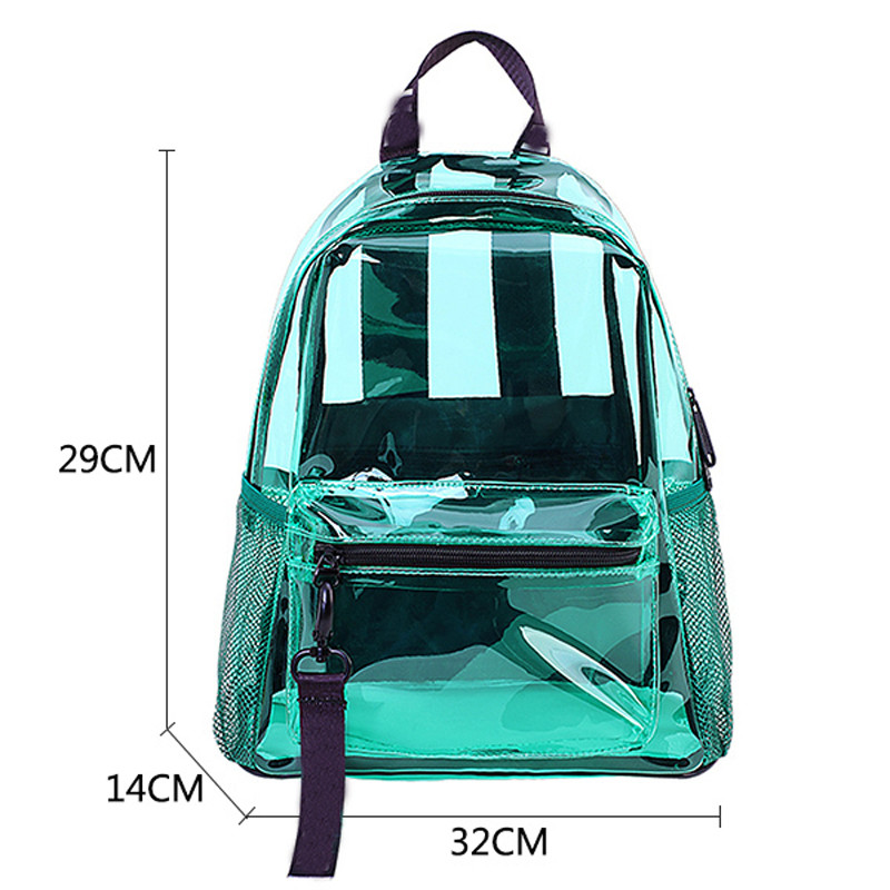 Divat átlátszó PVC női hátizsák New Trend átlátszó masszív hátizsák utazó iskolai hátizsák lányoknak, gyermek Mochila