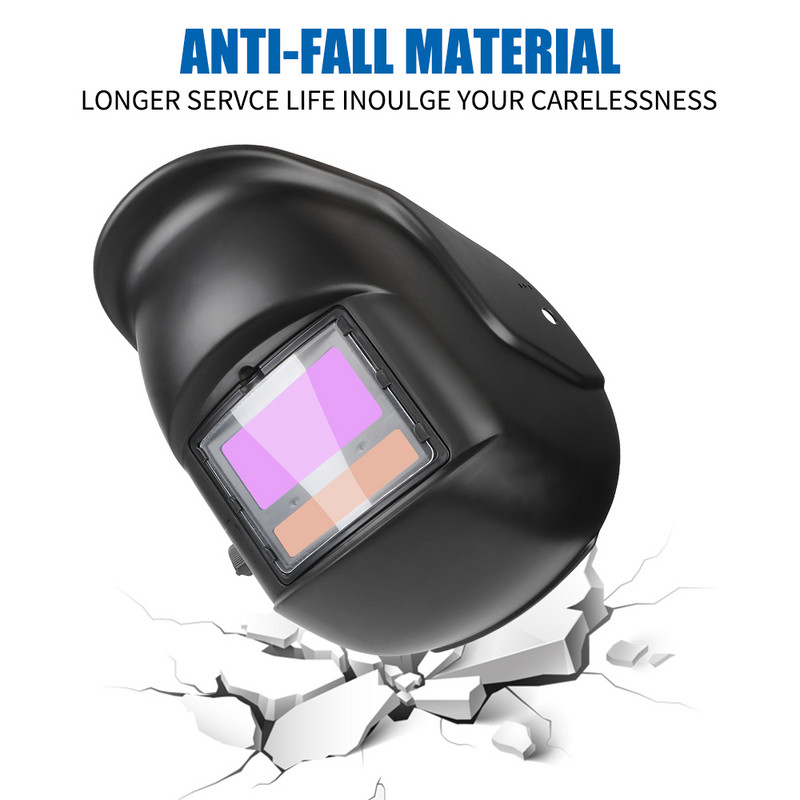 For Arc Weld Grind Cut Solar Power Welder Mask Auto Darkening Welder Mask True Color Lens Metināšanas ķivere Liels skats