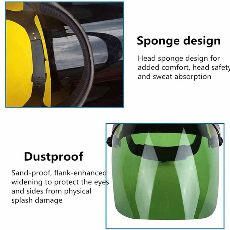 Műanyag hordozható átlátszó védő hegesztő arcvédő hegesztősisak Automatikusan sötétedő fröccsenésgátló biztonsági pajzs védőszemüveg eszköz