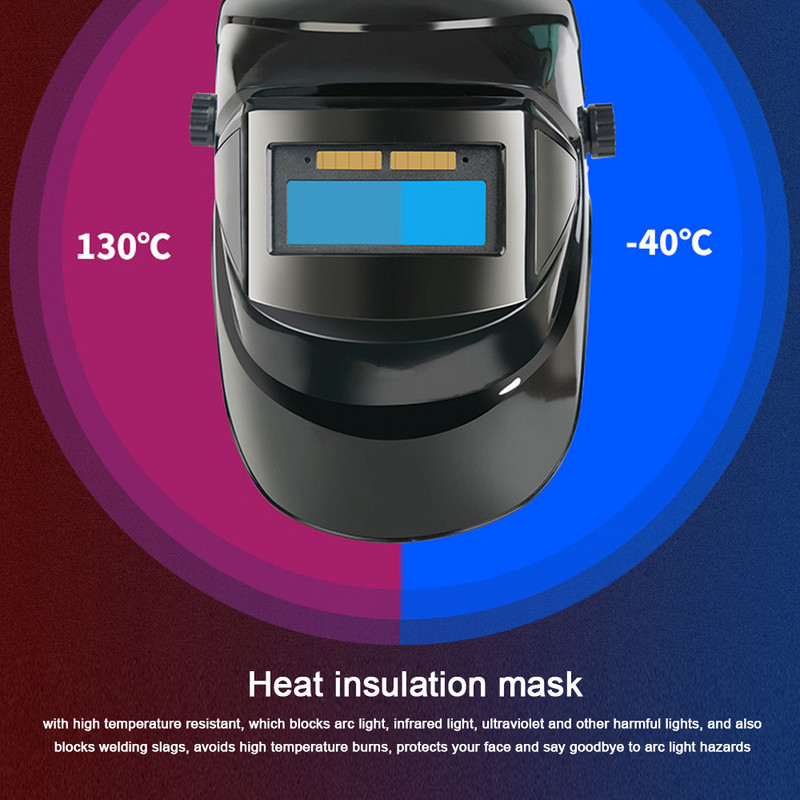 PC maske za zavarivanje Varijabilna prilagodba svjetla Veliki prikaz Automatsko zatamnjivanje Maska za lemljenje za elektrolučno zavarivanje Brušenje Rezanje