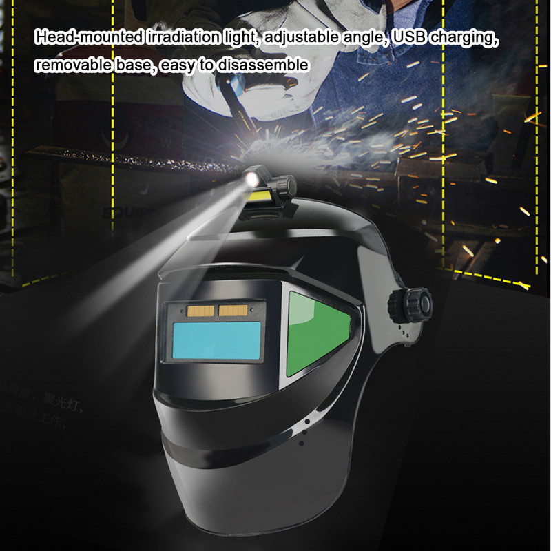 PC maske za zavarivanje Varijabilna prilagodba svjetla Veliki prikaz Automatsko zatamnjivanje Maska za lemljenje za elektrolučno zavarivanje Brušenje Rezanje