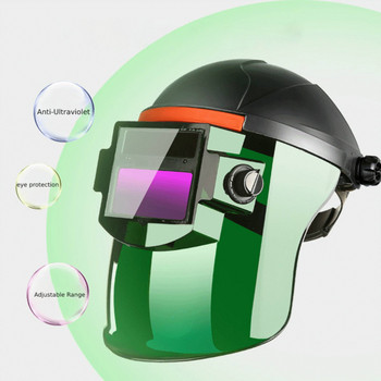 Solar Fully Auto Darkening Adjustable Range Flip Electric Darkening Welding Protective Mask Helmet Lens Large viewing