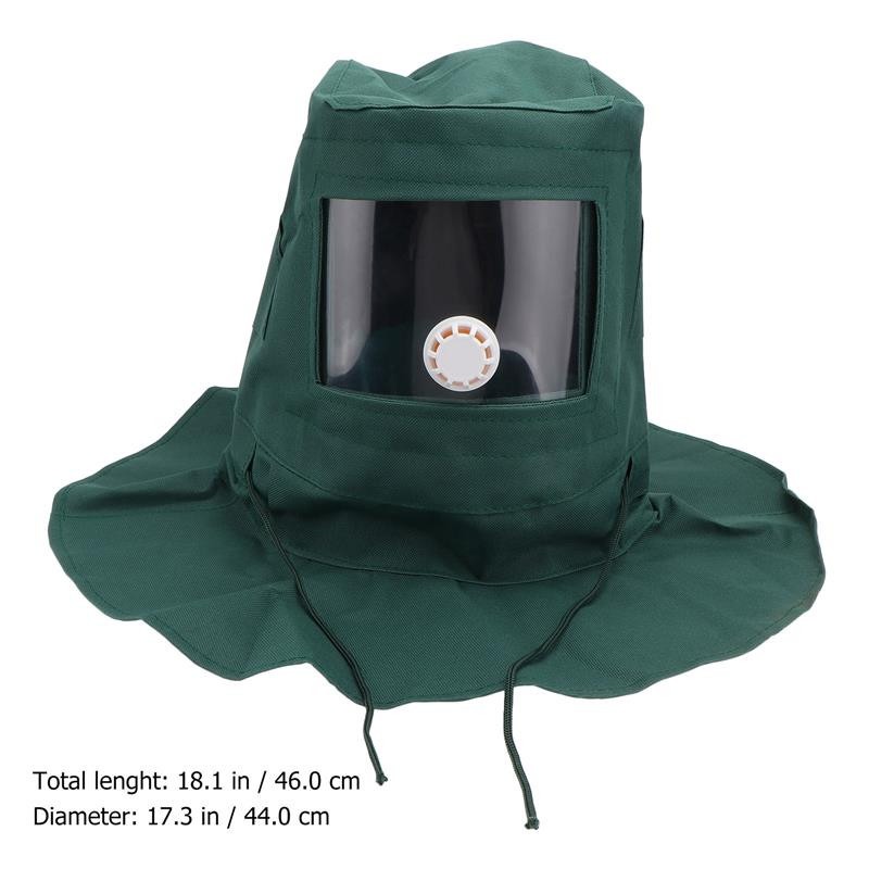 Smėliavimo veido apsaugos įrankis Smėliasrovės gaubto šalmas Smėliasrovės šalmas Smėlio pūtimo gaubtas Cementas