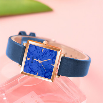 reloj mujer Fashion Square ρολόι για γυναίκες Casual δερμάτινο λουρί Quartz ρολόι καρπού γυναικείο χρυσό βραχιόλι ρολόγια zegarek damski