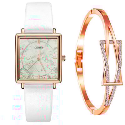 reloj mujer Ceas pătrat de modă pentru femei, ocazional, curea din piele, ceas de mână cu quartz, ceasuri de damă, brățară de aur, zegarek damski