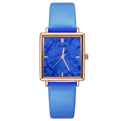 reloj mujer Ceas pătrat de modă pentru femei, ocazional, curea din piele, ceas de mână cu quartz, ceasuri de damă, brățară de aur, zegarek damski