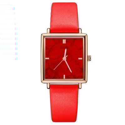 reloj mujer Ceas pătrat de modă pentru femei, ocazional, curea din piele, ceas de mână cu quartz, ceasuri de damă, brățară de aur, zegarek damski