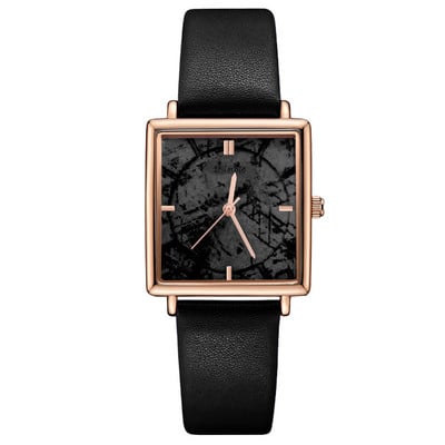 reloj mujer Ceas pătrat de modă pentru femei, ocazional, curea din piele, ceas de mână cu quartz, ceasuri de damă, brățară de aur, zegarek damski
