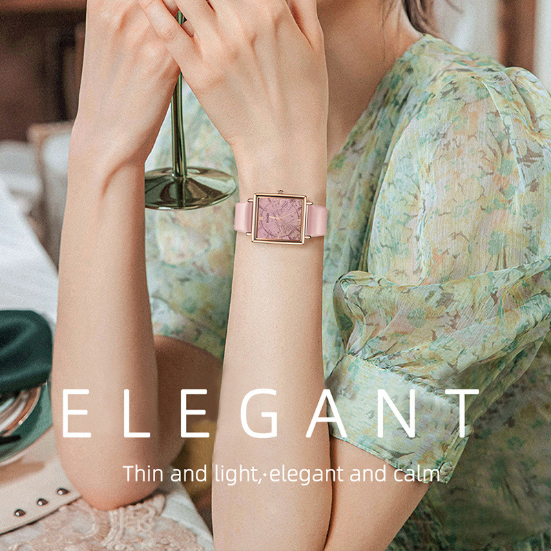 reloj mujer Ceas pătrat de modă pentru femei, ocazional, curea din piele, ceas de mână cu quartz, ceasuri de damă, brățară de aur, zegarek damski