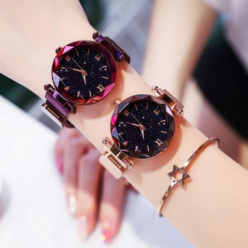 Reloj Mujer Луксозни дамски часовници Starry Sky с магнитна мрежеста лента за колан Часовник Дамска модна рокля Ръчен часовник Zegarek Damski