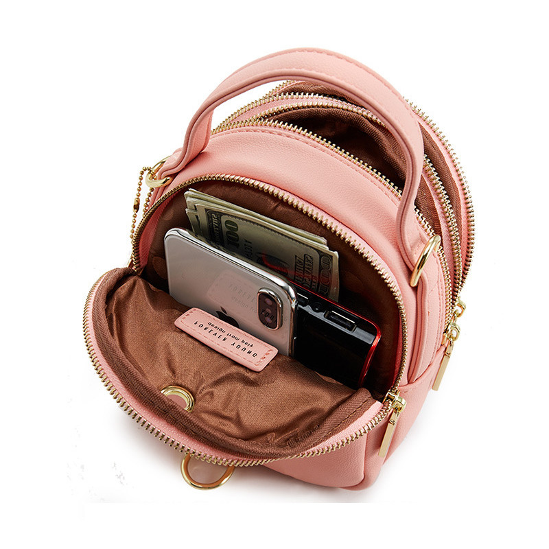 YIZHONG Δερμάτινο μίνι τσαντάκι πλάτης Γυναικεία Γυναικεία τσάντα βιβλιοθήκης Πολυλειτουργική Πολυτελής Τσάντα ώμου Μικρό σχολικό σακίδιο πλάτης Mochila