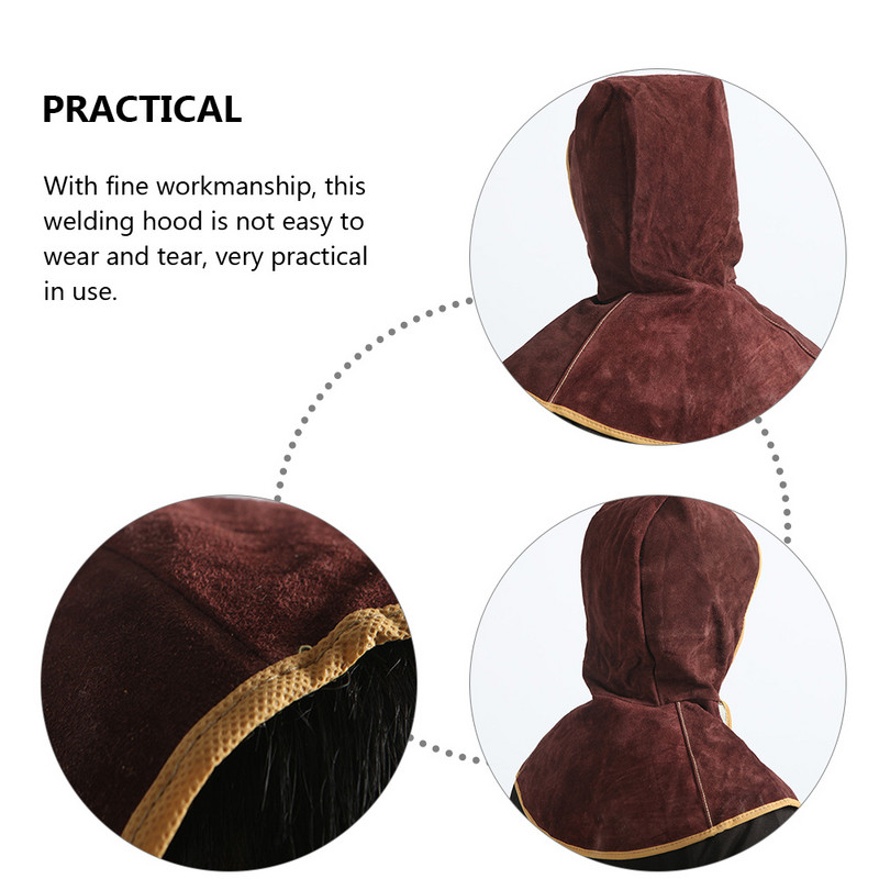 Cape Welder Hat veisenahast keevituskapoti kaitsev leegiaeglustav peakaitse