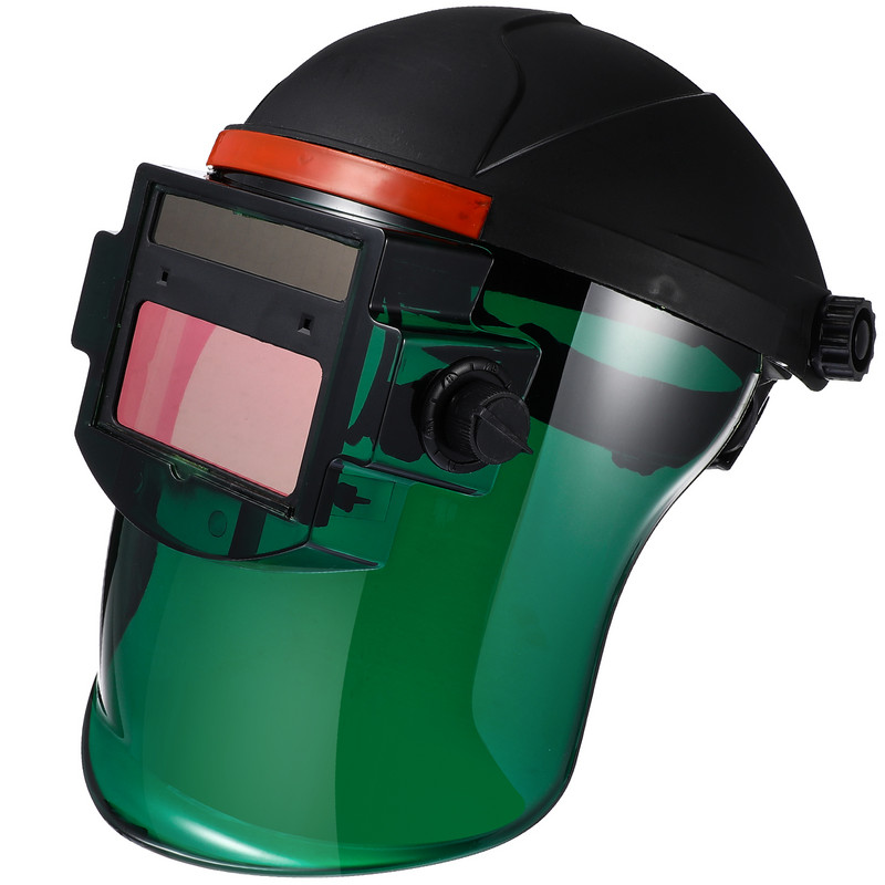 Metināšanas maska Caurspīdīgi brilles Argona loka cepure Saules uzlādējama automātiska aptumšošana