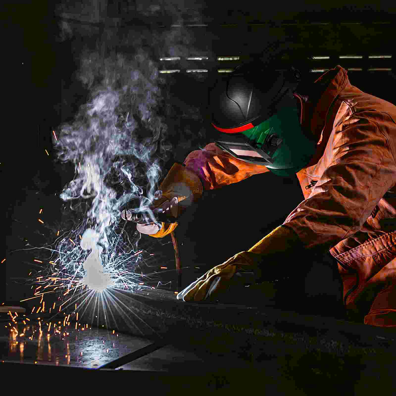 Metināšanas maska Caurspīdīgi brilles Argona loka cepure Saules uzlādējama automātiska aptumšošana