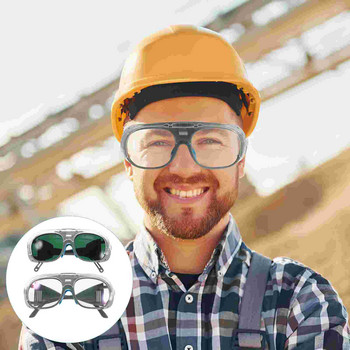 2 бр. Очила за заваряване Стиймпънк очила Защитни слънчеви очила Подвижен протектор Пластмасови протектори за очи Работни