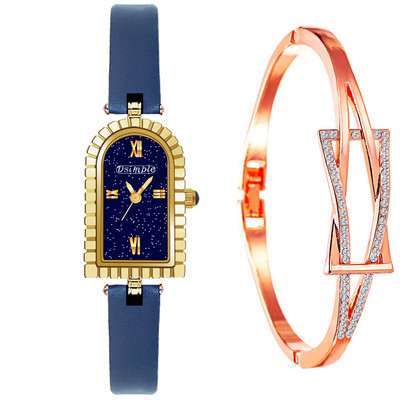 reloj mujer Modes Rozā zelta rokas pulkstenis sievietēm Ādas siksniņas kvarca rokas pulkstenis Sieviešu zelta rokassprādzes pulksteņi relogio feminino