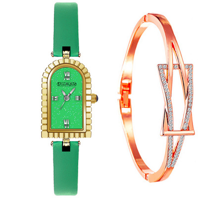 reloj mujer Modes Rozā zelta rokas pulkstenis sievietēm Ādas siksniņas kvarca rokas pulkstenis Sieviešu zelta rokassprādzes pulksteņi relogio feminino